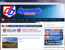 Tablet Screenshot of dynamicbaseball.org